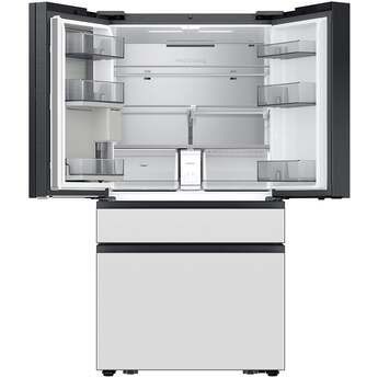 Samsung 36 Inch Smart Counter-Depth 4-Door French Door Refrigerator with 22.5 cu. ft. Capacity, Beverage Center™, FlexZone™ Drawer, Family Hub™+, Wi-Fi Enabled, Dual Ice Maker, Door Alarm, Auto Open Door, Slide-In Shelf, and ENERGY STAR® (Samsung Panels Required): White — thumbnail 13