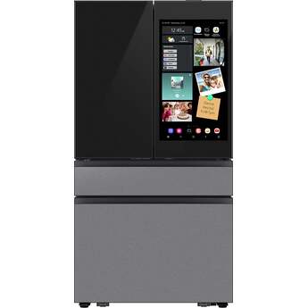 Samsung 36 Inch 23 cu. ft. Bespoke Counter Depth 4-Door French Door Refrigerator with AI Family Hub?+: Charcoal Glass And Stainless Steel — thumbnail 2