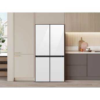 Samsung 36 Inch 22 Cu. Ft. 4-Door French Door Refrigerator With Dual Ice Maker, Sphere Ice, Auto Open Door, Food Showcase Door, Autofill Water Pitcher And Energy Star Rated: White Glass — thumbnail 12