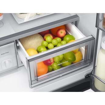 Samsung 36 Inch 22 Cu. Ft. 4-Door French Door Refrigerator With Dual Ice Maker, Sphere Ice, Auto Open Door, Food Showcase Door, Autofill Water Pitcher And Energy Star Rated: White Glass — thumbnail 6