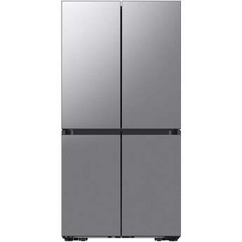 Samsung Bespoke 23 Counter Depth 4-Door French Door Refrigerator with AI Hybrid Cooling & Beverage Center™: Stainless Steel