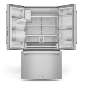 Thor 36 Inch 28.9 Cu. Ft. Capacity French Door Refrigerator With External Dispenser And Dual Ice Maker: Stainless Steel — thumbnail 15