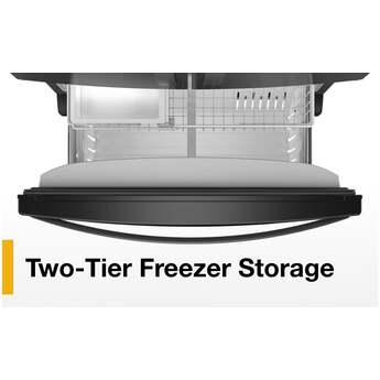 Whirlpool 36 Inch, 20 Cu. Ft., Counter-Depth, French Door Bottom Mount Refrigerator: Black — thumbnail 24