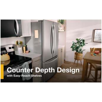 Whirlpool 36 Inch, 20 Cu. Ft., Counter-Depth, French Door Bottom Mount Refrigerator: Black — thumbnail 33