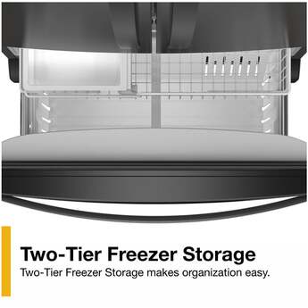 Whirlpool 36 Inch, 20 Cu. Ft., Counter-Depth, French Door Bottom Mount Refrigerator: Black — thumbnail 45