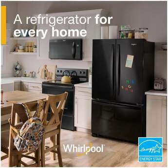 Whirlpool 36 Inch, 20 Cu. Ft., Counter-Depth, French Door Bottom Mount Refrigerator: Black — thumbnail 46