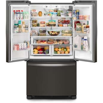 Whirlpool 36 Inch, 20 Cu. Ft., Counter-Depth, French Door Bottom Mount Refrigerator: Black Stainless Steel — thumbnail 11