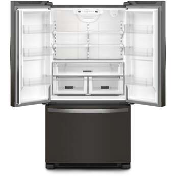 Whirlpool 36 Inch, 20 Cu. Ft., Counter-Depth, French Door Bottom Mount Refrigerator: Black Stainless Steel — thumbnail 36