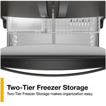 Whirlpool 36 Inch, 20 Cu. Ft., Counter-Depth, French Door Bottom Mount Refrigerator: Black Stainless Steel — thumbnail 45
