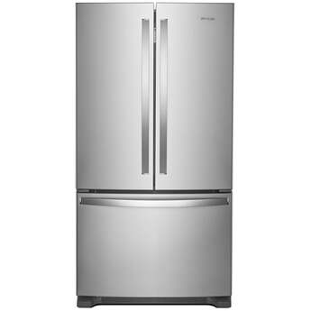 Whirlpool 36 Inch, 20 Cu. Ft., Counter-Depth, French Door Bottom Mount Refrigerator: Stainless Steel