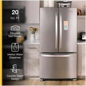 Whirlpool 36 Inch, 20 Cu. Ft., Counter-Depth, French Door Bottom Mount Refrigerator: Stainless Steel — thumbnail 27