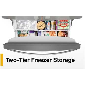 Whirlpool 36 Inch, 20 Cu. Ft., Counter-Depth, French Door Bottom Mount Refrigerator: Stainless Steel — thumbnail 50