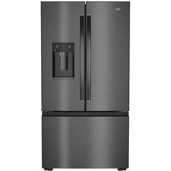 Whirlpool WRFC7036RV 36-inch Wide True Counter Depth 3-Door French Door Refrigerator - Black Stainless Steel