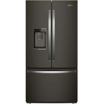 Whirlpool 36-inch Wide Counter Depth French Door Refrigerator: Fingerprint-Resistant Black Stainless Steel