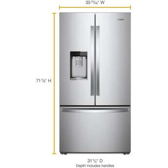Whirlpool 36-inch Wide Counter Depth French Door Refrigerator: Fingerprint-Resistant Stainless Steel — thumbnail 23