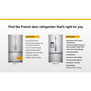 Whirlpool 36-inch Wide Counter Depth French Door Refrigerator: Fingerprint-Resistant Stainless Steel — thumbnail 24