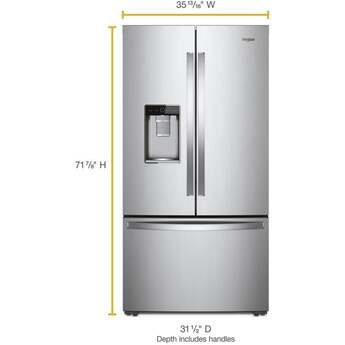 Whirlpool 36-inch Wide Counter Depth French Door Refrigerator: Fingerprint-Resistant Stainless Steel — thumbnail 34