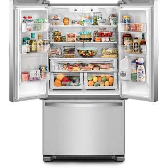 Whirlpool 36 Inch, 25.2 Cu. Ft., Full-Depth, French Door Bottom Mount Refrigerator: Black — thumbnail 10