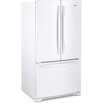Whirlpool 36 Inch, 25.2 Cu. Ft., Full-Depth, French Door Bottom Mount Refrigerator: White — thumbnail 3