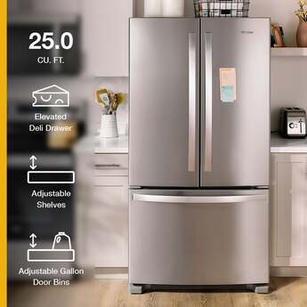 Whirlpool 36 Inch, 25.2 Cu. Ft., Full-Depth, French Door Bottom Mount Refrigerator: Stainless Steel — thumbnail 29