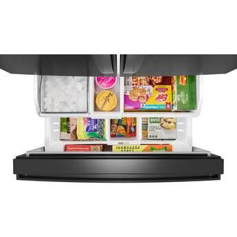 Whirlpool 36 Inch Freestanding French Door Bottom Mount Refrigerator with 31 cu. ft. Total Capacity, Adjustable Glass Shelves, Sabbath Mode, and Energy Star® Qualified: Black — thumbnail 19