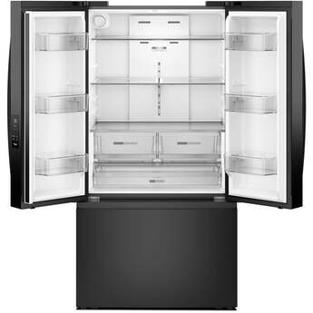 Whirlpool 36 Inch Freestanding French Door Bottom Mount Refrigerator with 31 cu. ft. Total Capacity, Adjustable Glass Shelves, Sabbath Mode, and Energy Star® Qualified: Black — thumbnail 44