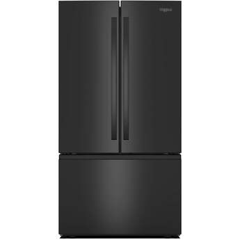 Whirlpool 36 Inch Freestanding French Door Bottom Mount Refrigerator with 31 cu. ft. Total Capacity, Adjustable Glass Shelves, Sabbath Mode, and Energy Star® Qualified: Black — thumbnail 9