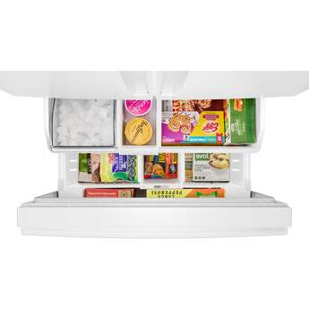 Whirlpool 36 Inch Freestanding French Door Bottom Mount Refrigerator with 31 cu. ft. Total Capacity, Adjustable Glass Shelves, Sabbath Mode, and Energy Star® Qualified: White — thumbnail 22