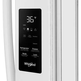 Whirlpool 36 Inch Freestanding French Door Bottom Mount Refrigerator with 31 cu. ft. Total Capacity, Adjustable Glass Shelves, Sabbath Mode, and Energy Star® Qualified: White — thumbnail 32