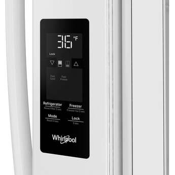 Whirlpool 36 Inch Freestanding French Door Bottom Mount Refrigerator with 31 cu. ft. Total Capacity, Adjustable Glass Shelves, Sabbath Mode, and Energy Star® Qualified: White — thumbnail 7