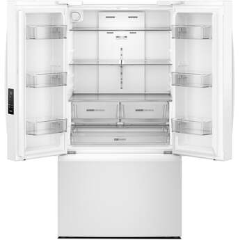 Whirlpool 36 Inch Freestanding French Door Bottom Mount Refrigerator with 31 cu. ft. Total Capacity, Adjustable Glass Shelves, Sabbath Mode, and Energy Star® Qualified: White — thumbnail 9