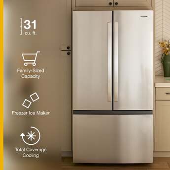 Whirlpool 36 Inch Freestanding French Door Bottom Mount Refrigerator with 31 cu. ft. Total Capacity, Adjustable Glass Shelves, Sabbath Mode, and Energy Star® Qualified: Fingerprint-Resistant Stainless Steel — thumbnail 16
