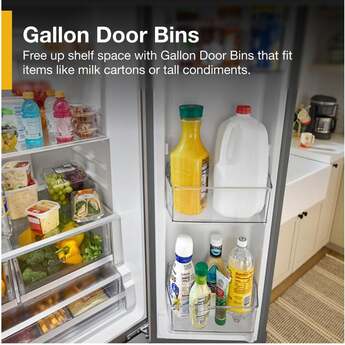 Whirlpool 36 Inch Freestanding French Door Bottom Mount Refrigerator with 31 cu. ft. Total Capacity, Adjustable Glass Shelves, Sabbath Mode, and Energy Star® Qualified: Fingerprint-Resistant Stainless Steel — thumbnail 49