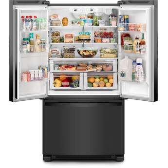 Whirlpool 36 Inch, 25.2 Cu. Ft., Full-Depth, French Door Bottom Mount Refrigerator: Black — thumbnail 12