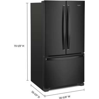 Whirlpool 36 Inch, 25.2 Cu. Ft., Full-Depth, French Door Bottom Mount Refrigerator: Black — thumbnail 28