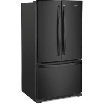 Whirlpool 36 Inch, 25.2 Cu. Ft., Full-Depth, French Door Bottom Mount Refrigerator: Black — thumbnail 4
