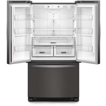 Whirlpool 36 Inch, 25.2 Cu. Ft., Full-Depth, French Door Bottom Mount Refrigerator: Fingerprint-Resistant Black Stainless Steel — thumbnail 2