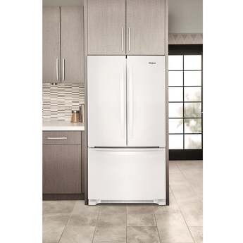 Whirlpool 36 Inch, 25.2 Cu. Ft., Full-Depth, French Door Bottom Mount Refrigerator: White — thumbnail 2