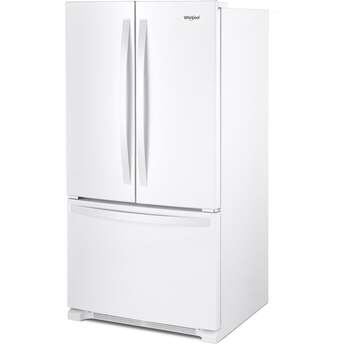 Whirlpool 36 Inch, 25.2 Cu. Ft., Full-Depth, French Door Bottom Mount Refrigerator: White — thumbnail 3