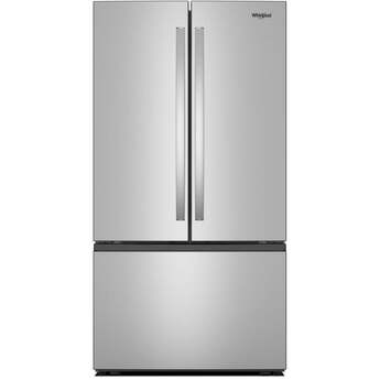Whirlpool 36 Inch Freestanding French Door Bottom Mount Refrigerator with 31 cu. ft. Total Capacity, Interior Water Dispenser, Sabbath Mode, and Energy Star® Qualified: Fingerprint-Resistant Stainless Steel — thumbnail 10