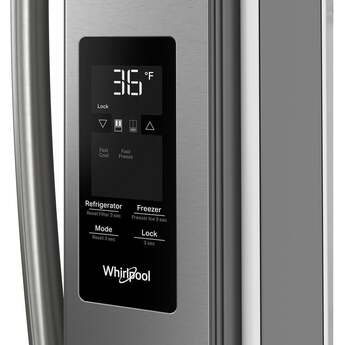Whirlpool 36 Inch Freestanding French Door Bottom Mount Refrigerator with 31 cu. ft. Total Capacity, Interior Water Dispenser, Sabbath Mode, and Energy Star® Qualified: Fingerprint-Resistant Stainless Steel — thumbnail 28