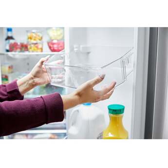 Whirlpool 36 Inch Freestanding French Door Bottom Mount Refrigerator with 31 cu. ft. Total Capacity, Interior Water Dispenser, Sabbath Mode, and Energy Star® Qualified: Fingerprint-Resistant Stainless Steel — thumbnail 5