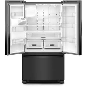 Whirlpool 36 Inch Freestanding French Door Refrigerator with 24.7 Cu. Ft. Capacity, 5 Glass Shelves, Gallon Door Bins, Deli Drawer, External Ice/Water Dispenser, Auto Icemaker, and ENERGY STAR®: Black — thumbnail 11