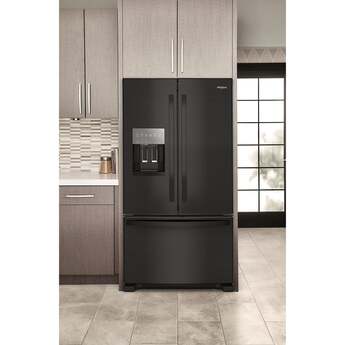 Whirlpool 36 Inch Freestanding French Door Refrigerator with 24.7 Cu. Ft. Capacity, 5 Glass Shelves, Gallon Door Bins, Deli Drawer, External Ice/Water Dispenser, Auto Icemaker, and ENERGY STAR®: Black — thumbnail 26