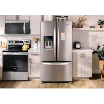 Whirlpool 36 Inch Freestanding French Door Refrigerator with 24.7 Cu. Ft. Capacity, 5 Glass Shelves, Gallon Door Bins, Deli Drawer, External Ice/Water Dispenser, Auto Icemaker, and ENERGY STAR®: Black — thumbnail 33