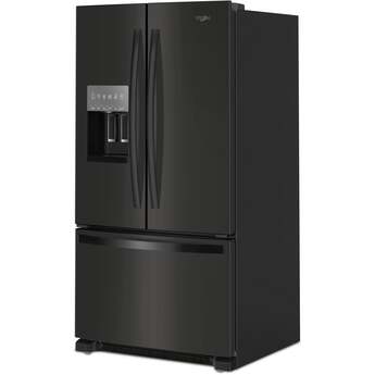 Whirlpool 36 Inch Freestanding French Door Refrigerator with 24.7 Cu. Ft. Capacity, 5 Glass Shelves, Gallon Door Bins, Deli Drawer, External Ice/Water Dispenser, Auto Icemaker, and ENERGY STAR®: Black — thumbnail 34