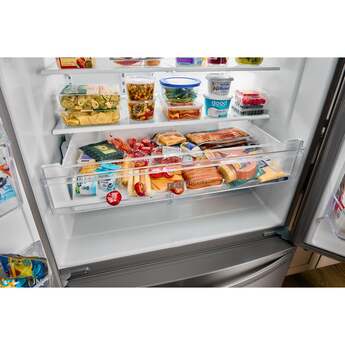 Whirlpool 36 Inch Freestanding French Door Refrigerator with 24.7 Cu. Ft. Capacity, 5 Glass Shelves, Gallon Door Bins, Deli Drawer, External Ice/Water Dispenser, Auto Icemaker, and ENERGY STAR®: Black — thumbnail 40