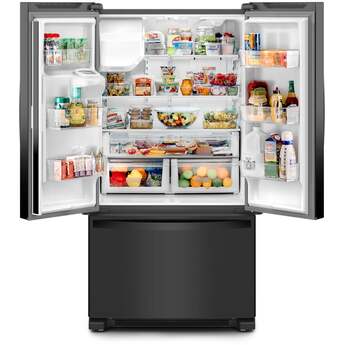 Whirlpool 36 Inch Freestanding French Door Refrigerator with 24.7 Cu. Ft. Capacity, 5 Glass Shelves, Gallon Door Bins, Deli Drawer, External Ice/Water Dispenser, Auto Icemaker, and ENERGY STAR®: Black — thumbnail 45