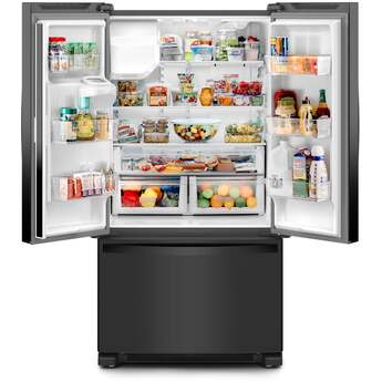Whirlpool 36 Inch Freestanding French Door Refrigerator with 24.7 Cu. Ft. Capacity, 5 Glass Shelves, Gallon Door Bins, Deli Drawer, External Ice/Water Dispenser, Auto Icemaker, and ENERGY STAR®: Black — thumbnail 47