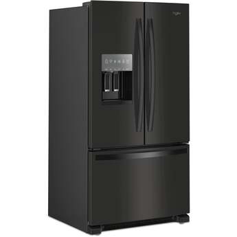Whirlpool 36 Inch Freestanding French Door Refrigerator with 24.7 Cu. Ft. Capacity, 5 Glass Shelves, Gallon Door Bins, Deli Drawer, External Ice/Water Dispenser, Auto Icemaker, and ENERGY STAR®: Black — thumbnail 5
